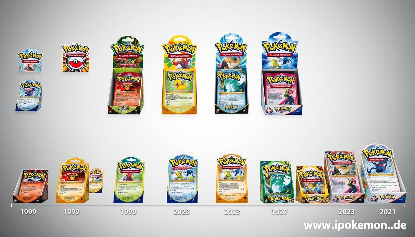 Vergleich der Pokémon Karten Display-Evolution von 1999 bis heute