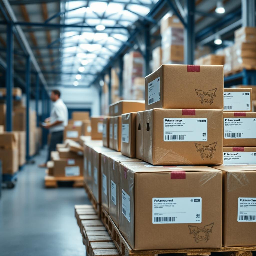 Verpackte Pokémon Karten Großhandelsbestellung bereit zum Versand