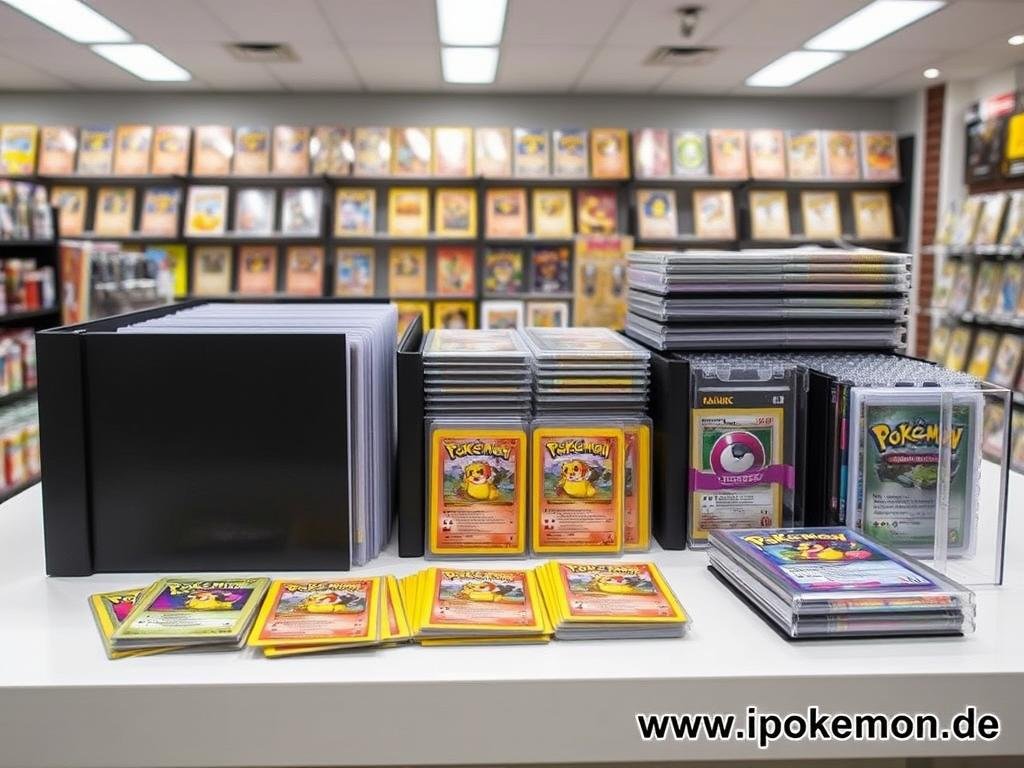 Verschiedene professionelle Aufbewahrungslösungen für Pokémon Karten