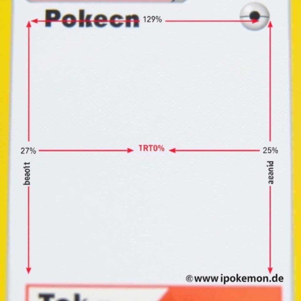 Zentrierung einer Pokémon Karte mit Messlinien